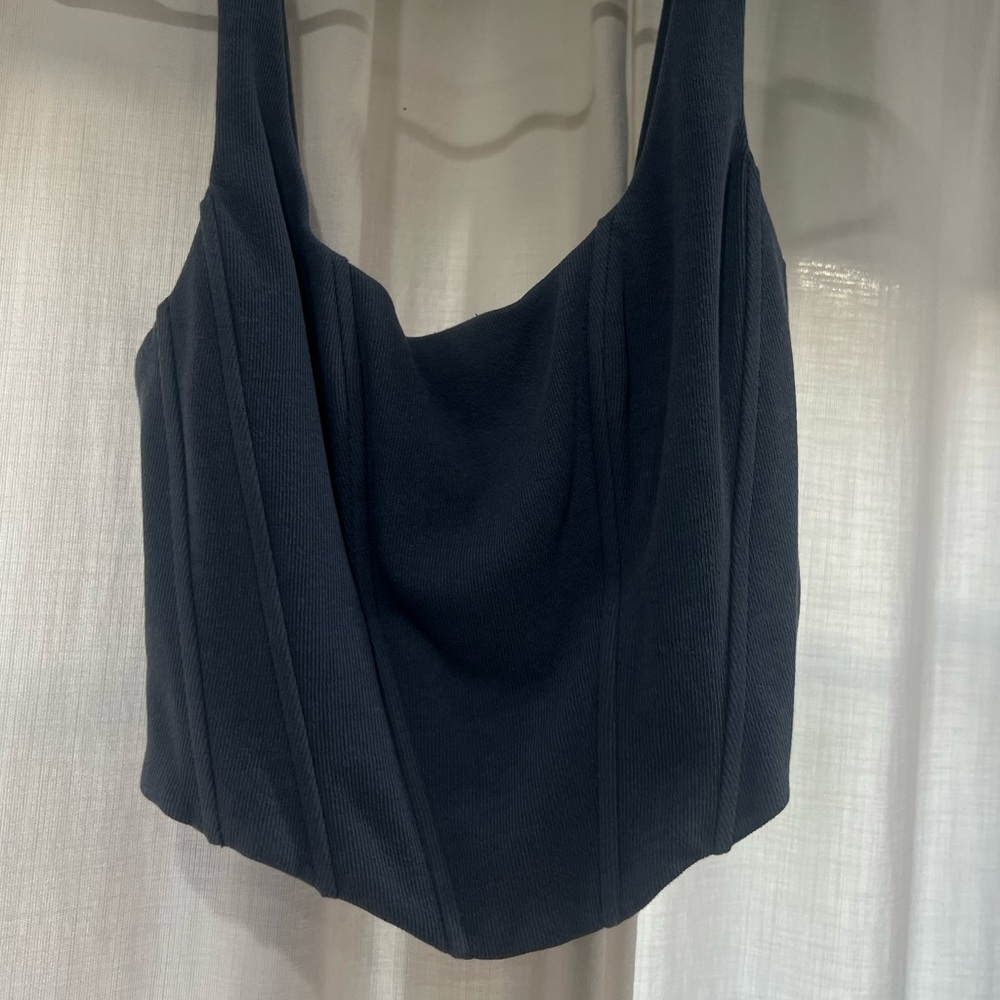 Blue crop top
